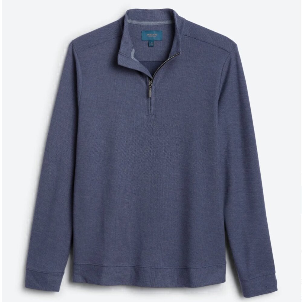 Stitch Fix Fairlane Emerson 1/4 Zip  Pique Long Sleeve Shirt Sz‎ Small NEW